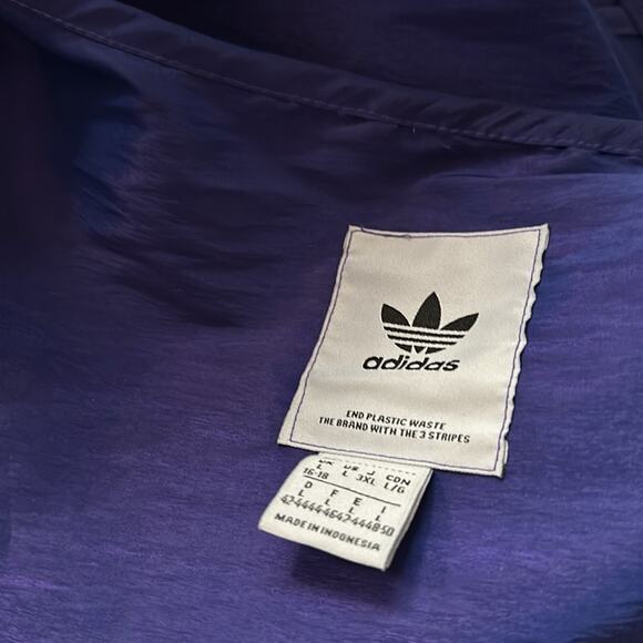 adidas Always Original Windbreaker Purple L - Picture 10 of 11
